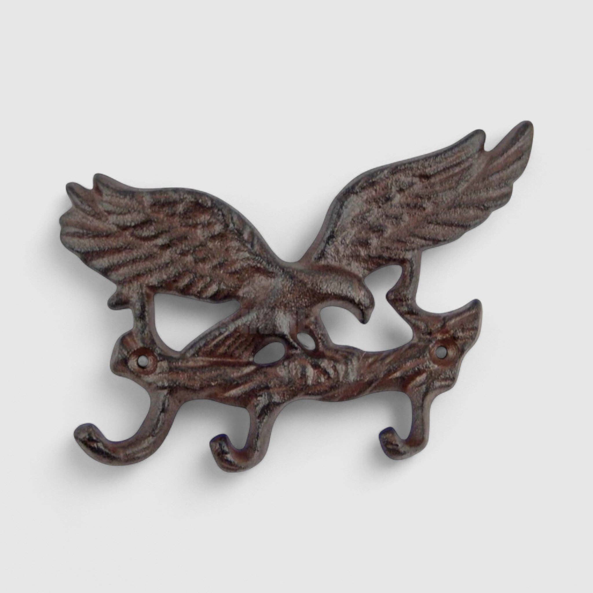 Iron & Blossom - Wholesale Wall Accent - Patriotic Cast Iron Eagle Hooks, Bold Americana Wall Decor1