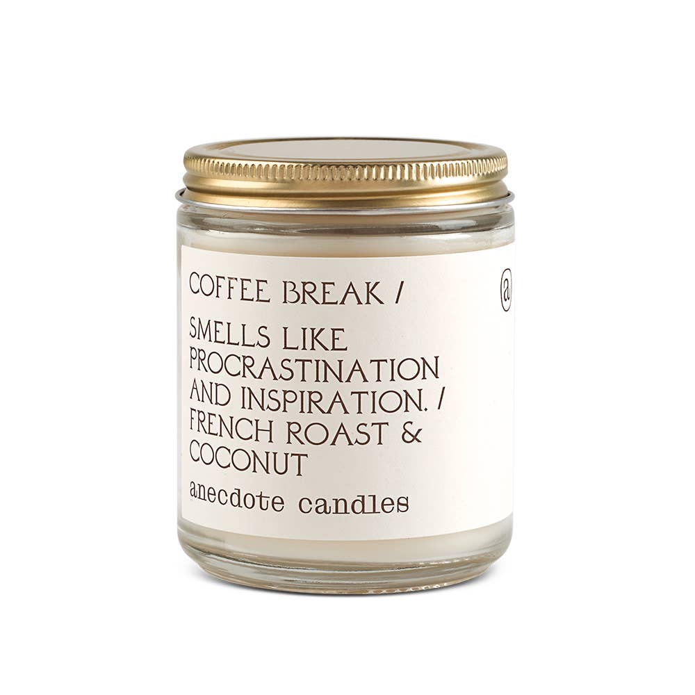 Anecdote Candles - Wholesale Jar/Filled Candle - Coffee Break (French Roast & Coconut) Candle