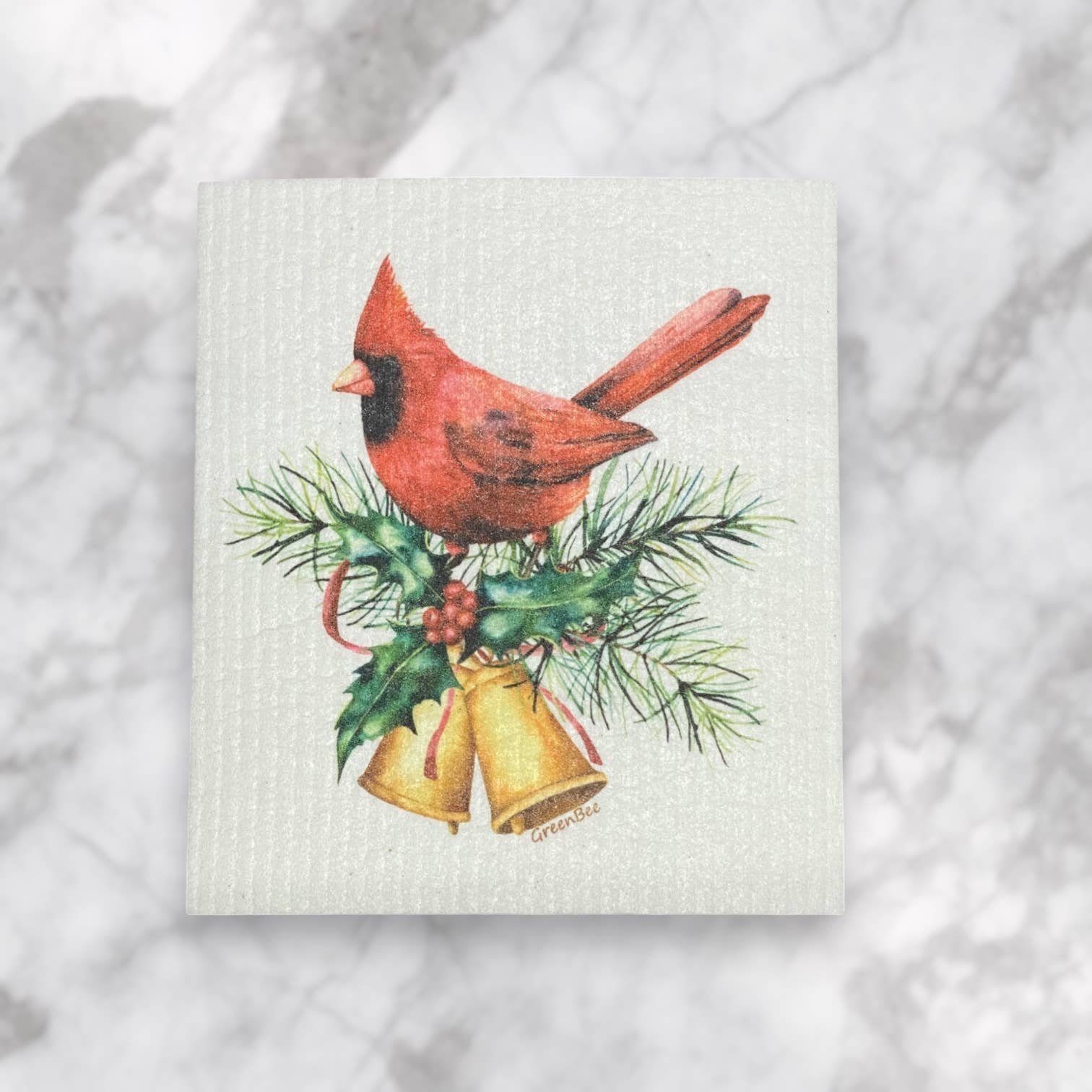 Green Bee Tea Towels - Wholesale Dishcloth - Christmas Cardinal Towel | Kitchen Cloth |Swedish Dish Cloth2