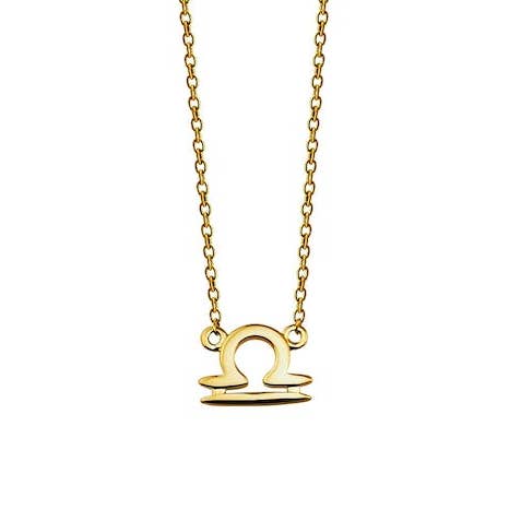 Zodiac Weegschaal Ketting Verguld ZN010G Jwls4u voor wholesale door jwls4u