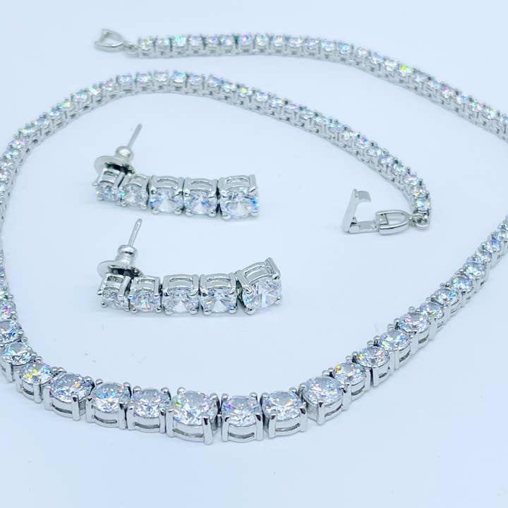 American Diamond Neckline for wholesale by Sarah Shahid Designer Jewelry