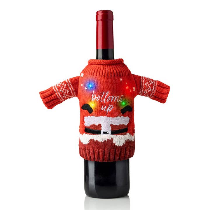 DM Merchandising - Wholesale Christmas Decoration - Uncle Bob’s Light-Up Wine & Bottle Sweater