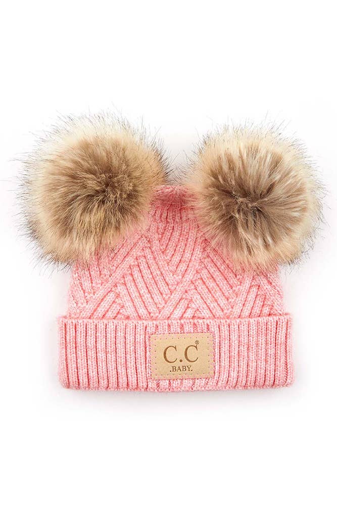 Hana - Vente Bonnet – enfant - Bonnet à motif à rayures diagonales C.C Baby3