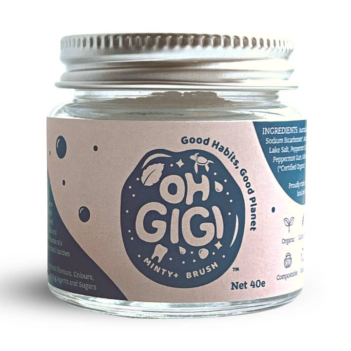Organic Tooth Powder 'Minty+ Brush' for wholesale by OHGIGI®️
