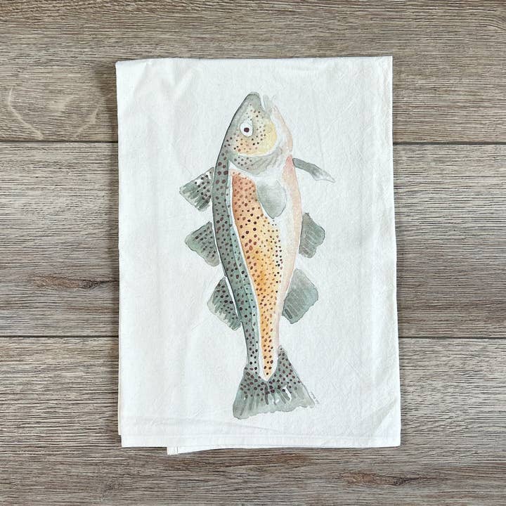 Little Bluebird Design Studio - Wholesale Tea towel - Cod Fish Kitchen Tea Towel