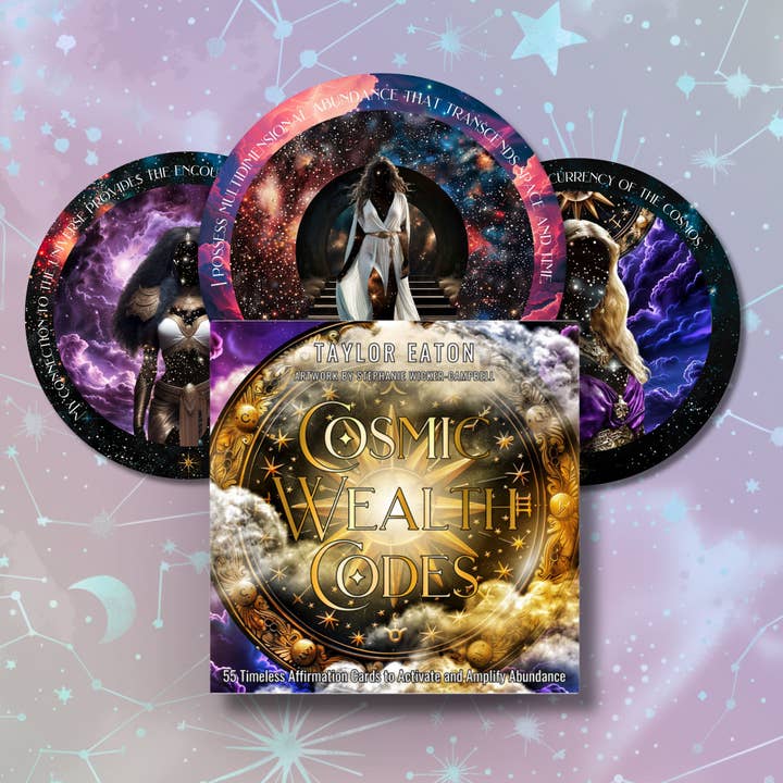 Red Wheel/Weiser LLC - Wholesale Tarot Cards - Cosmic Wealth Codes Affirmation Deck: 55 Cards for Abundance2
