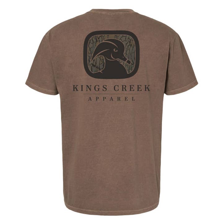 Bark Camo Logo Tee for wholesale by Kings Creek Apparel