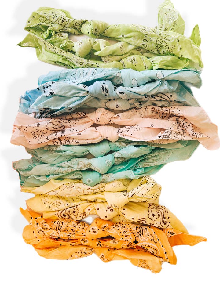 Sun-Bleached (Pastel) Bandanas for wholesale by Cabana Club California