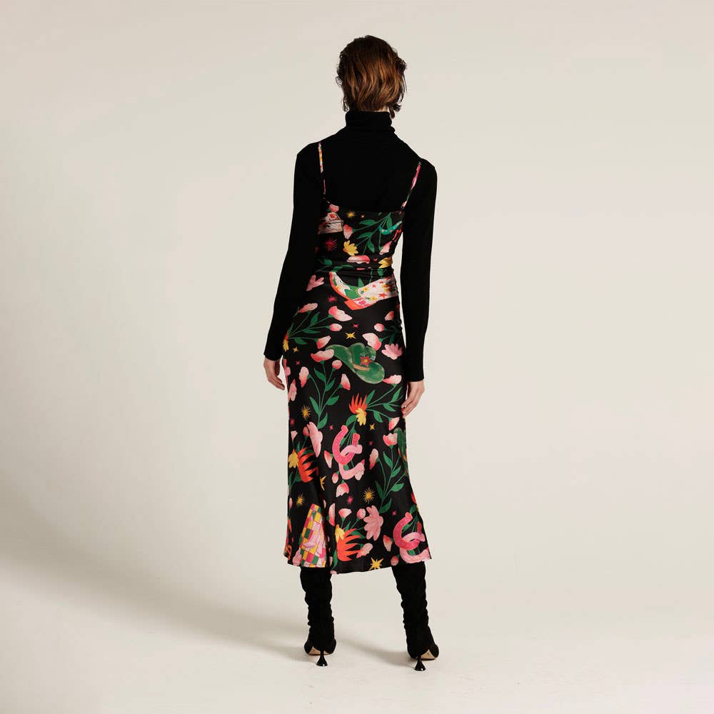 Love, Bonfire the Label - Wholesale Dress - Women's - Wildhorse Saloon Western Print Black Slip Dress5