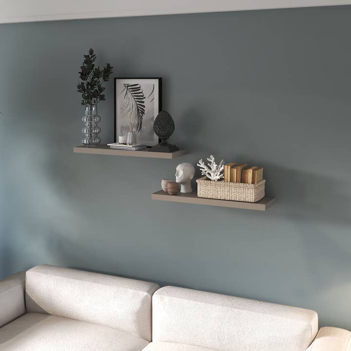 Treevol Furniture - Wholesale Wall Mounted Shelf - Floating Shelf Dallas, Living Room, Taupe4