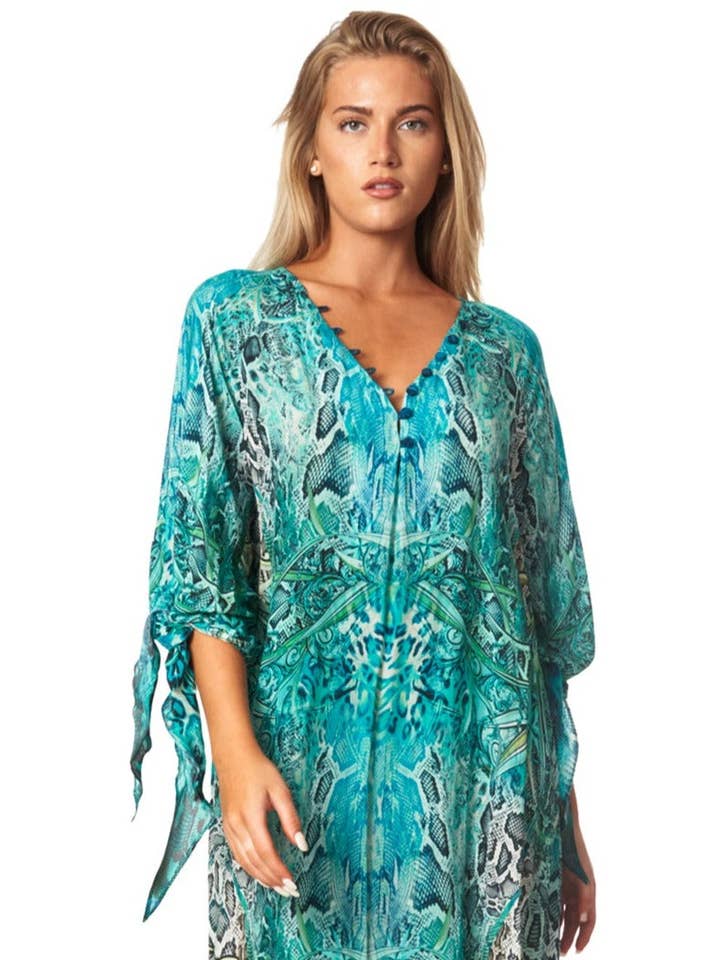 La Moda Clothing - Wholesale Kaftan - Women's - Snake Skin Maxi Kaftan Dress4