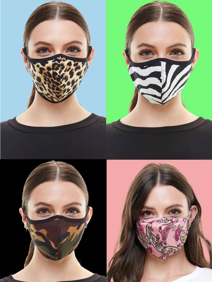 ANSIKTSMASK USA GJORDE TYG TVÄTTBAR ÅTERANVÄNDBARA MODE MASK för wholesale av MILEY + MOLLY