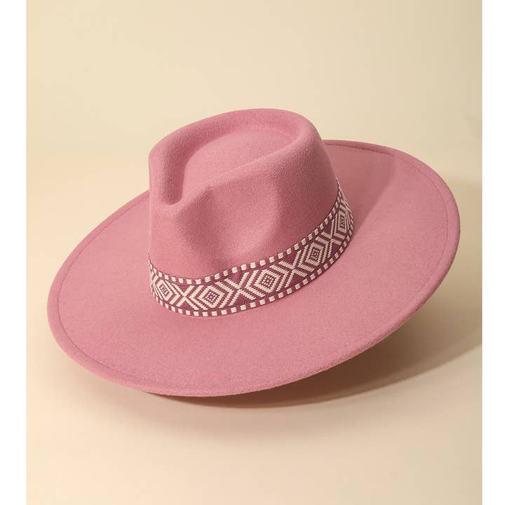 Sombrero fedora con estampado de rayas boho para venta al por mayor de Anarchy Street