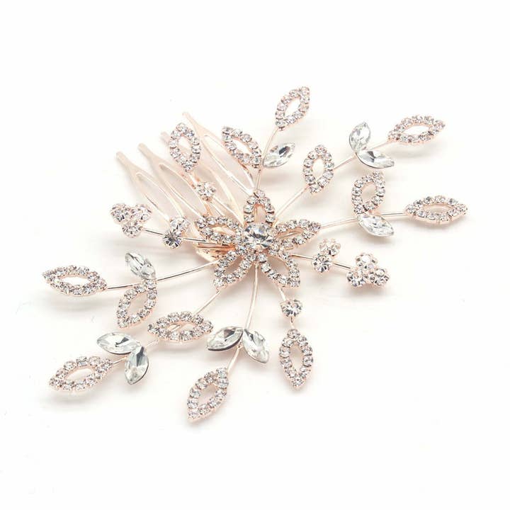 Flower Leaf Bridal Theme Hair Comb Pins Series for wholesale by Diacly