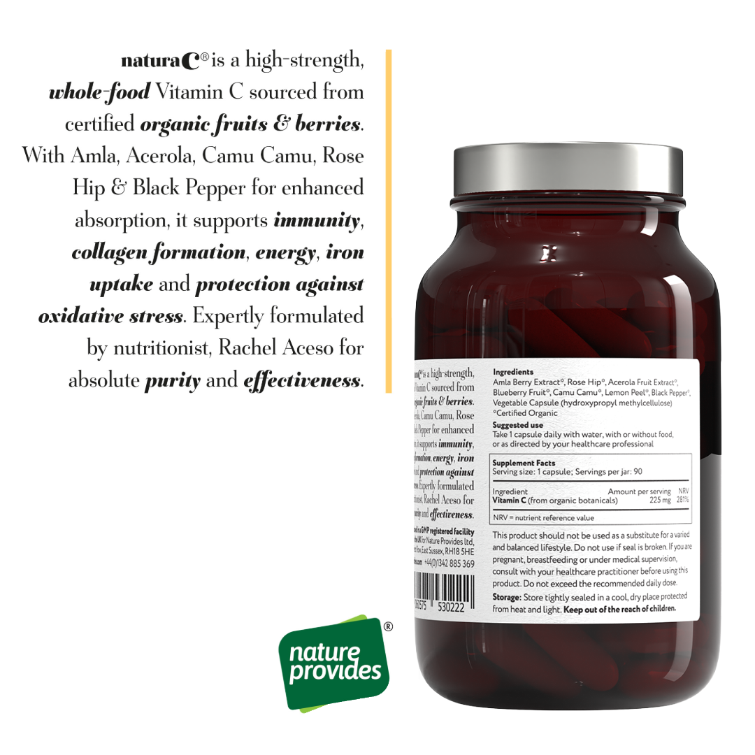 Nature Provides – wholesale Oral supplement/vitamin – naturaC | Organic whole-food Vitamin C (225mg) 90 Capsules3