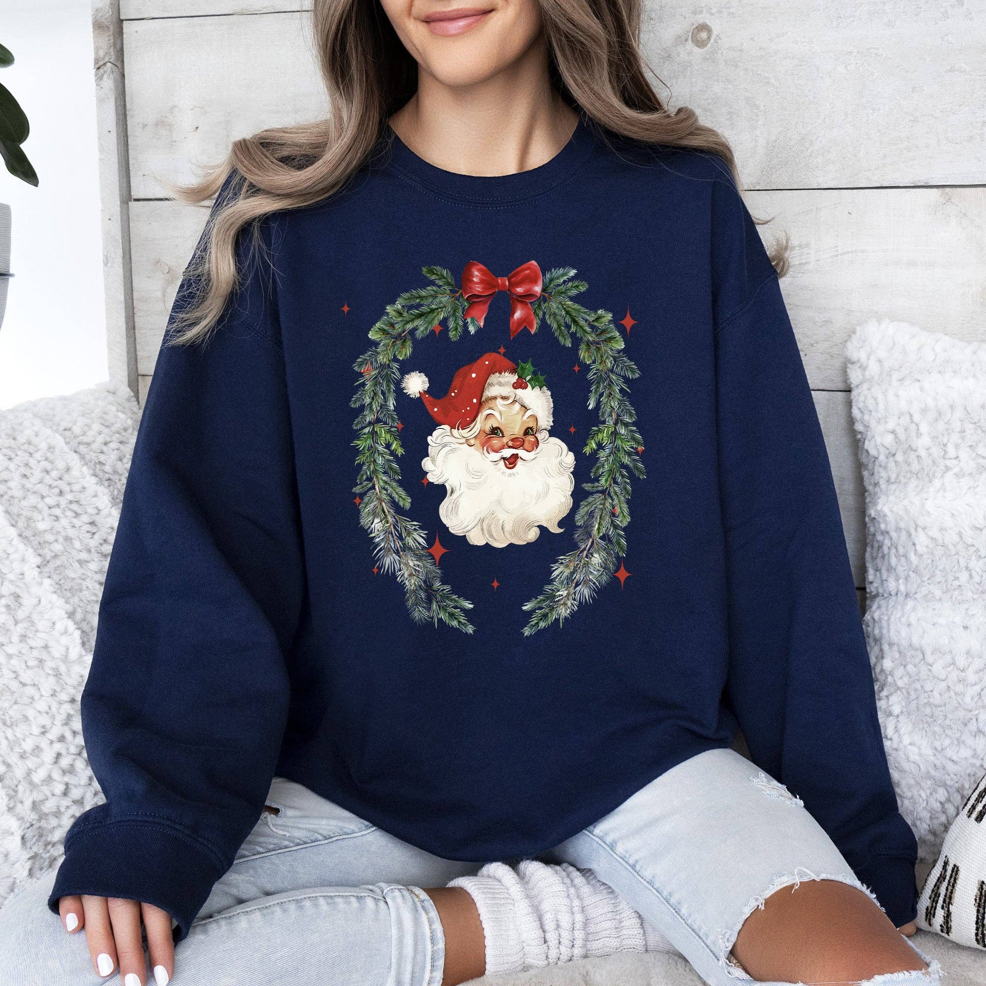 Refinery Number One LLC - Wholesale Graphic Sweatshirt - Unisex - Retro Santa, Christmas, Vintage, Cute Sweatshirt7