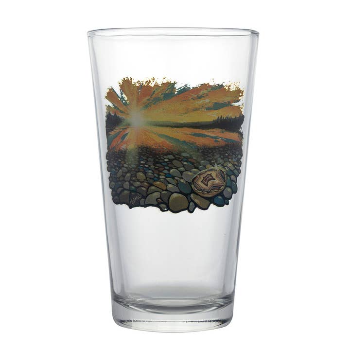 Discover Agates Pint Glass for wholesale by Adam Turman Artwork Co