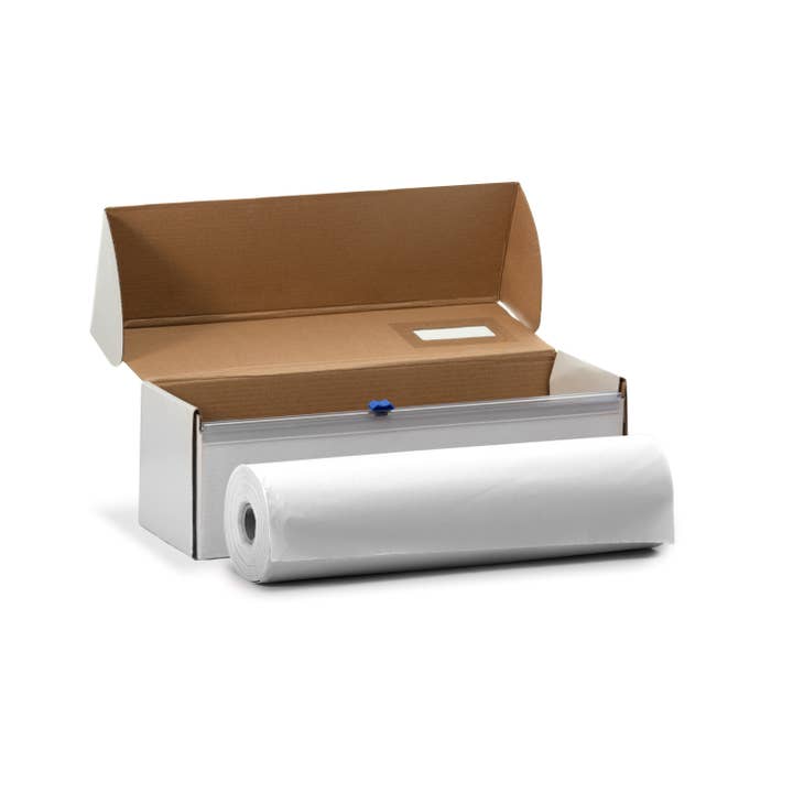 54 In. X 100 Ft. Cut-To-Size Plastic Table Cover - White for wholesale on Faire2