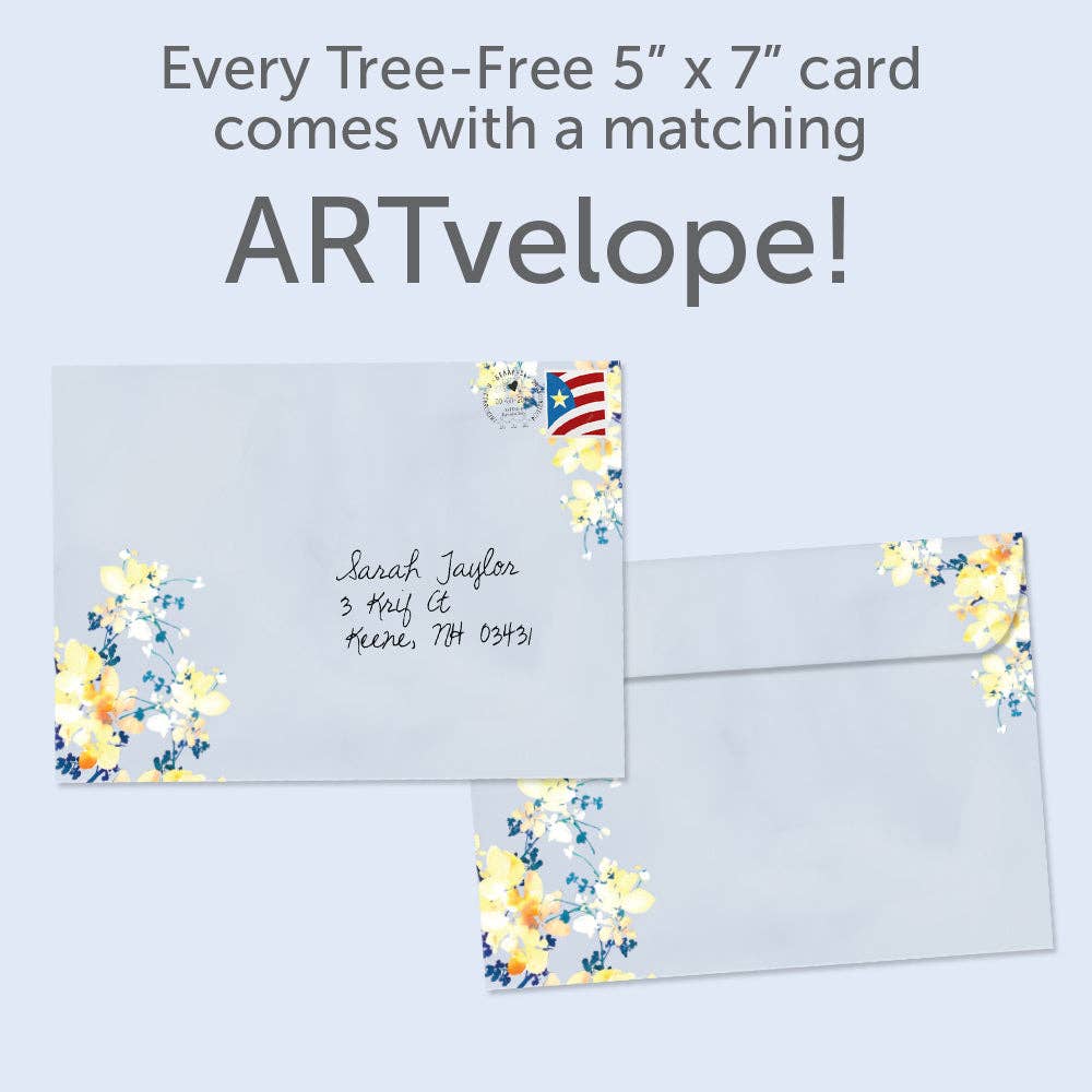 Tree-Free Greetings - Wholesale Wedding Card - Floral Moonlight Wedding SKU 222082