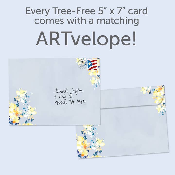 Tree-Free Greetings - Wholesale Wedding Card - Floral Moonlight Wedding SKU 222082