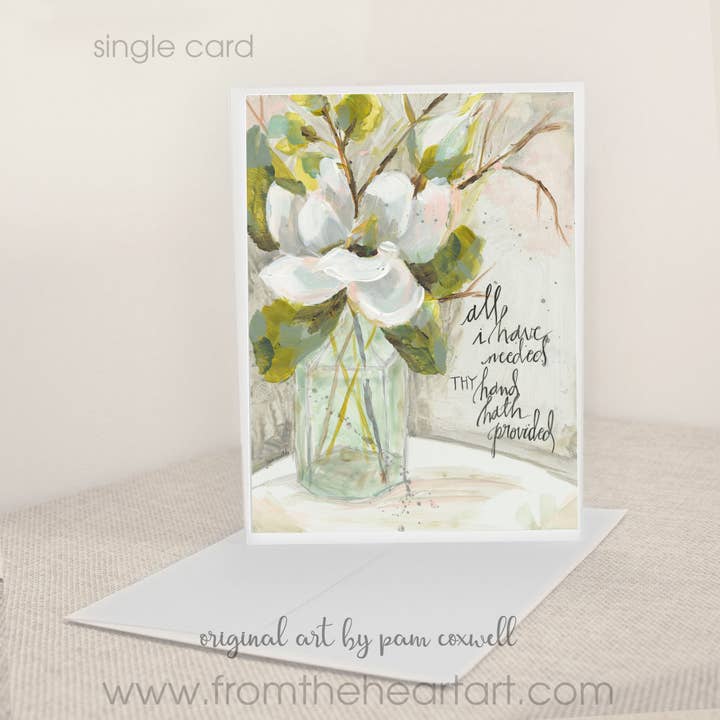 Bottle & Magnolia - Notecards for wholesale by From The Heart Art