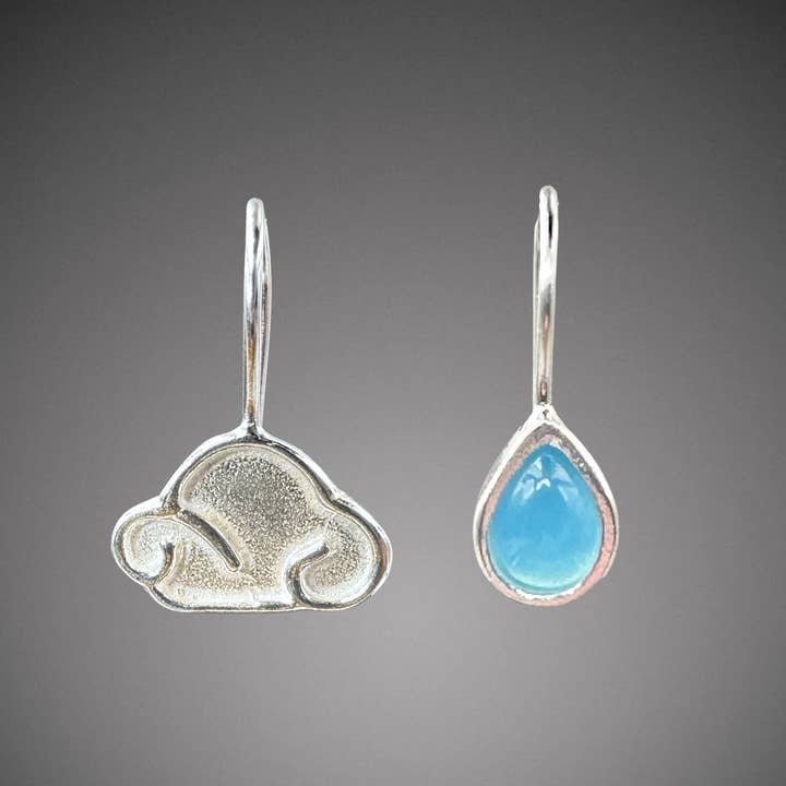 Ame Asymmetrical Earrings hook version for wholesale by Tiny Desk Designs