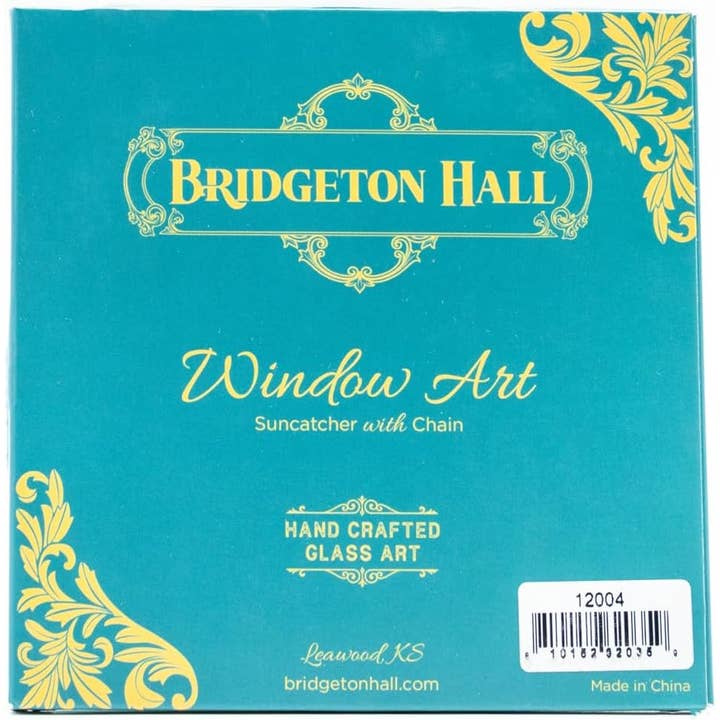 Bridgeton Hall - Wholesale Suncatcher - Jellyfish in Blues - 4.5" Medium Glass Circle Suncatcher