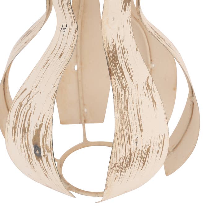 My Amigos Imports - Wholesale Decorative Tabletop Object - CLEARANCE-Fancy Metal Pumpkin-Farmhouse-2 Sizes-White6