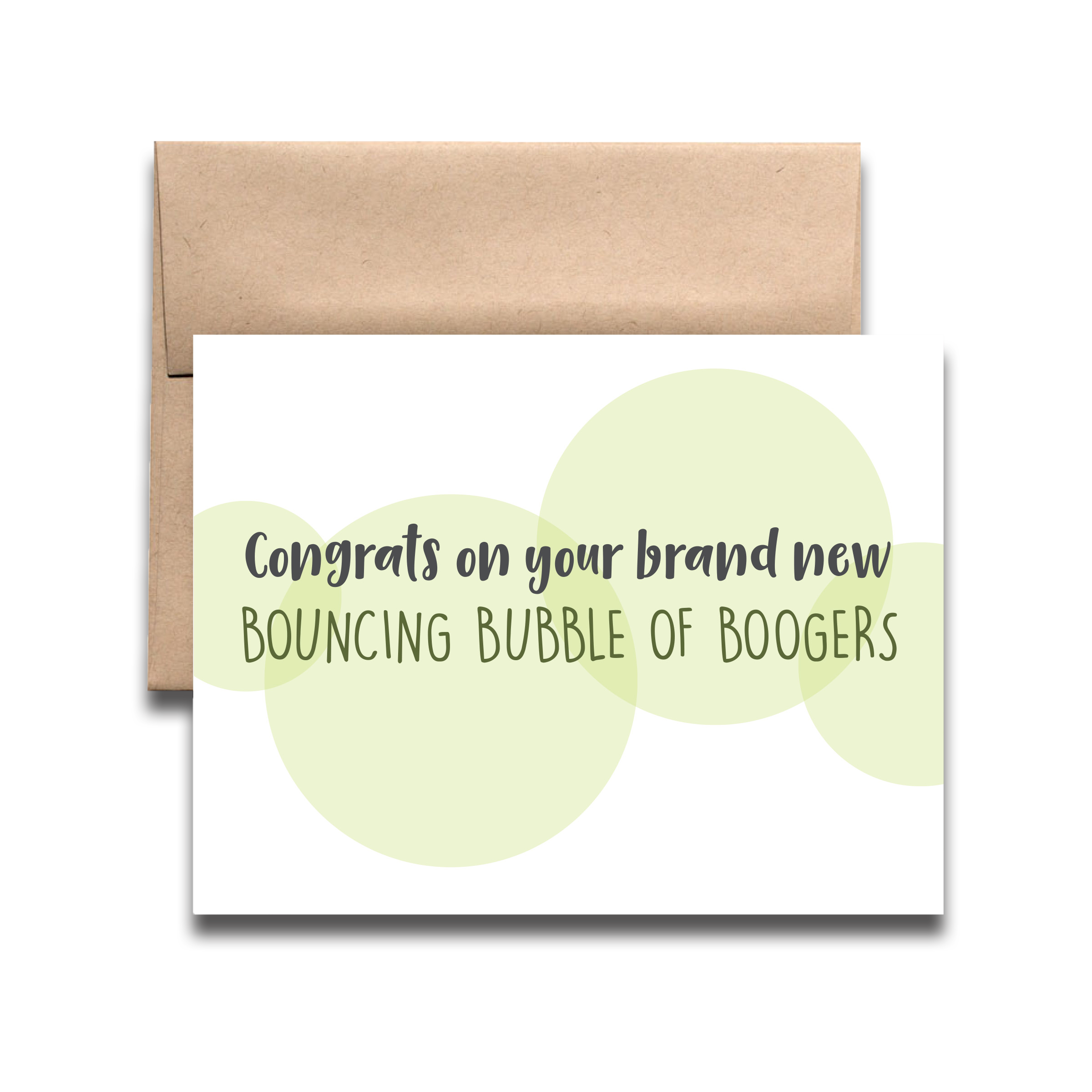 REMOVED BRAND - Wholesale Congratulations Card - Bubble of Boogers Greeting Card0