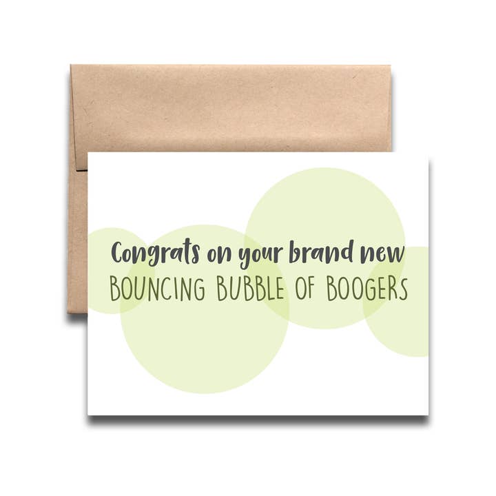 REMOVED BRAND - Wholesale Congratulations Card - Bubble of Boogers Greeting Card