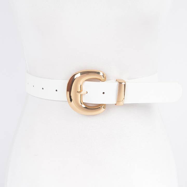 3AM BY H&D ACCESSORIES - Wholesale Belt - Women's - Faux Leather Metal Buckle Belt