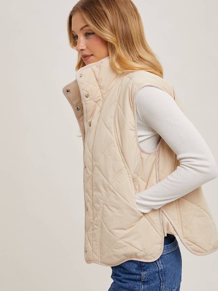 Bluivy - Vendita all'ingrosso Gilè imbottito - Donna - GILET IMBOTTITO TRAPUNTATO CON TASCHE7