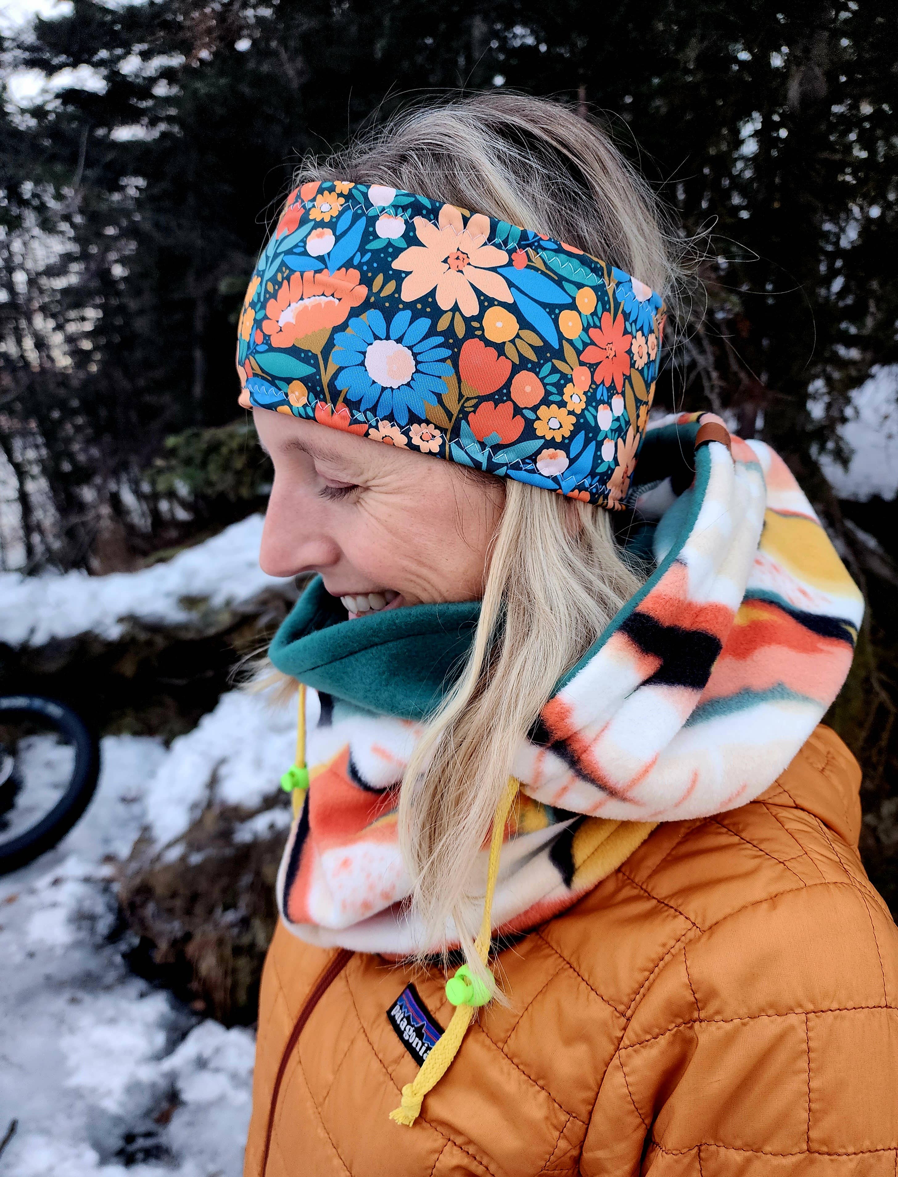 HappyAK Handmade Headbands and Neckwear - Vendita all'ingrosso Fascia per capelli - Donna - Fasce per Capelli Foderate in Pile (Floreale/Natura)-Pacchetto3