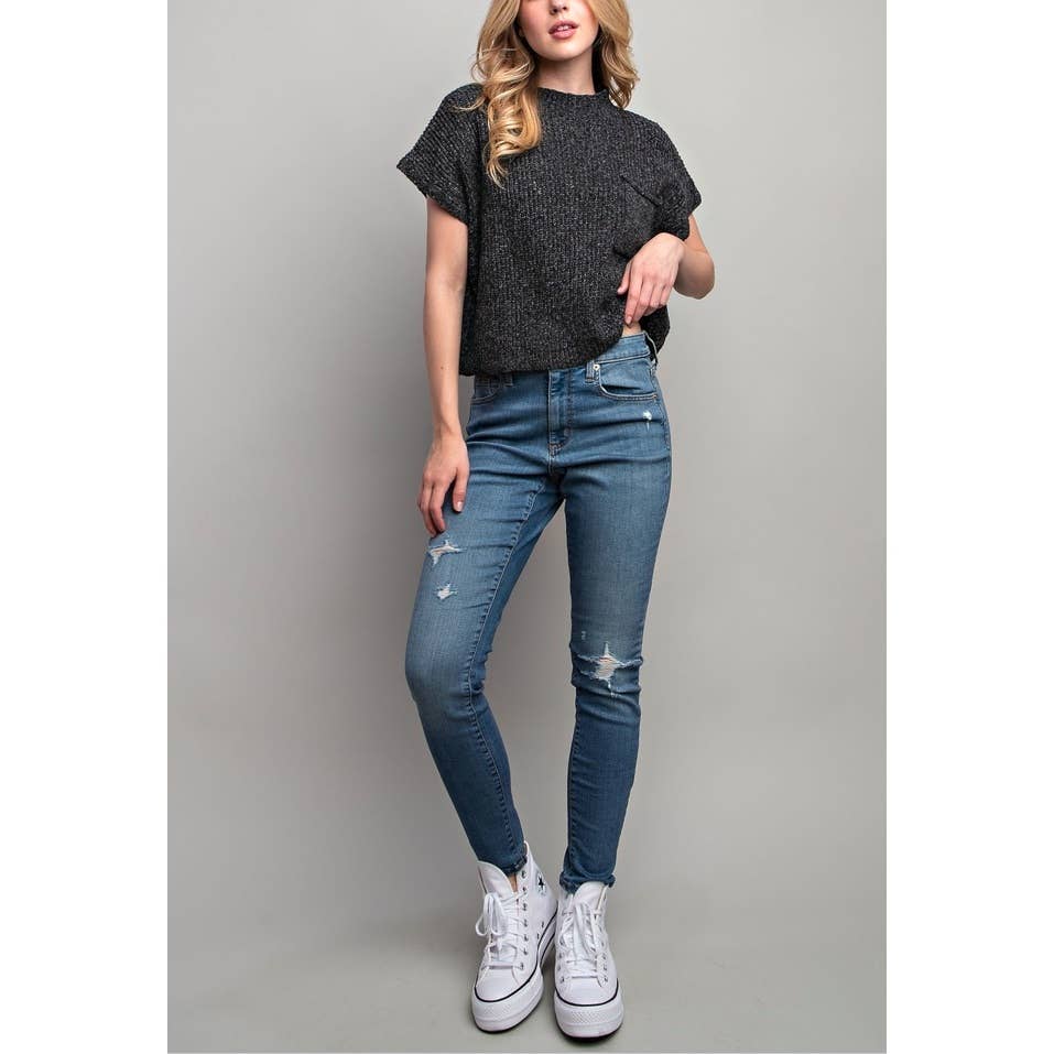 Coloring You - Wholesale Knit Sweater - Women's - FSG-TP8847-8 DROP SHOULDER RIB-KNIT SWEATER TOP9