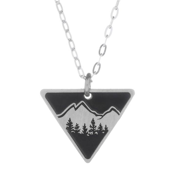 Collier Petit Triangle Explorer pour la vente par The Bearded Jeweler
