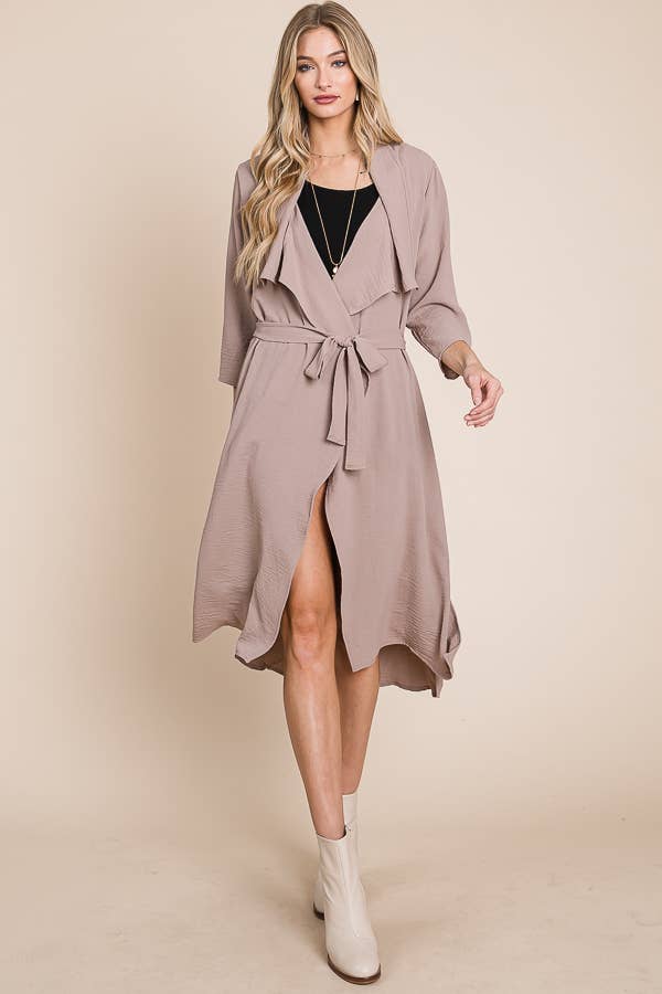 JADE BY JANE - Wholesale Jacket - Women's - DRAPED FRONT LONG BODY  JACKET110