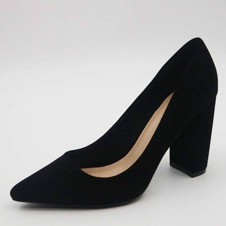 Mars Sky Shoes Wholesale - Wholesale High Heels - Women's - Bamboo BELLFLOWER-70 Women Chunky Heel Pointed Toe Pumps-12 Pairs Pack-16.75/Pair7