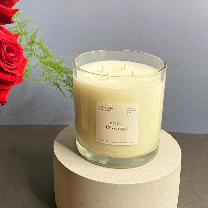 Interlude Candles - Wholesale Jar/filled candle - White Christmas Scented Candle - Extra Large3