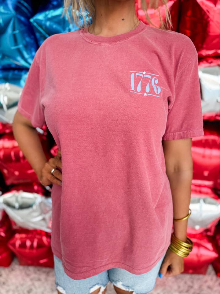 Pierce + Pine - Wholesale Screen Printed T-Shirt - Women's - 1776 Stamp