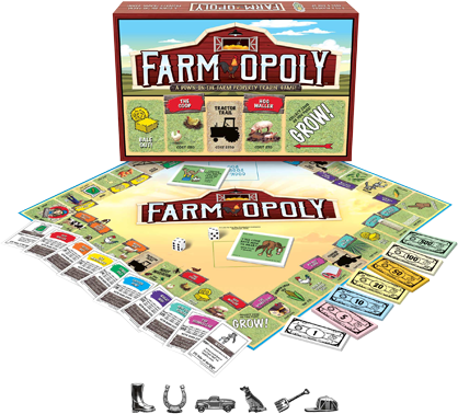 Cheatwell Games - Wholesale Board Game - Farm Opoly - A down on-the-farm property trading game1