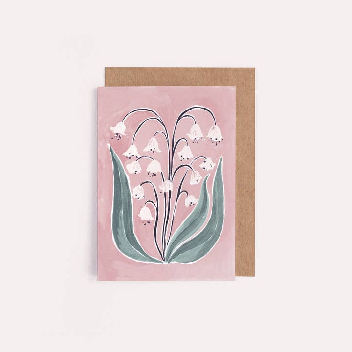 Sister Paper Co. – Engroshandel Hverdagshilsen kort – Lily of the Valley Minikort | Tomt kort | Minikort