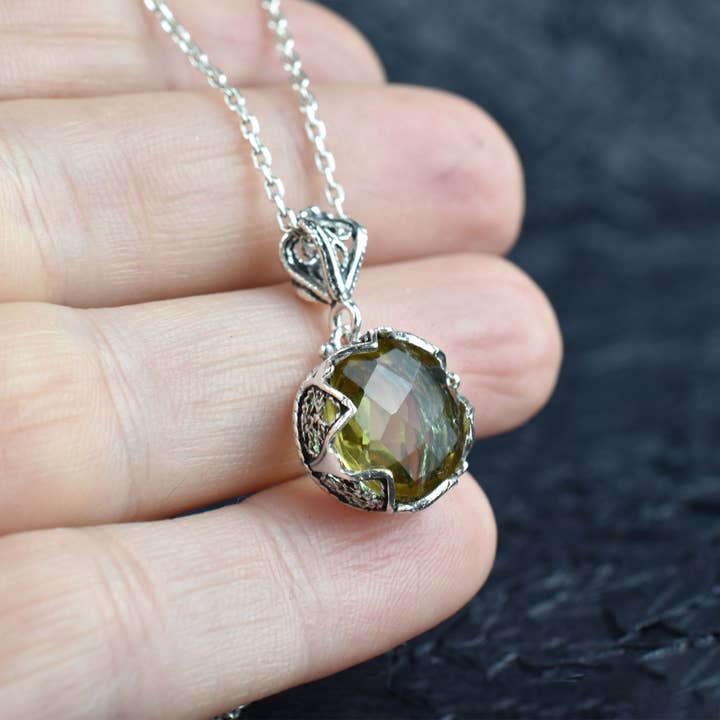 Filigranist Jewelry - Wholesale Pendant/Charm Necklace - Alexandrite Gemstone Sterling Silver Women`s Pendant Necklace7