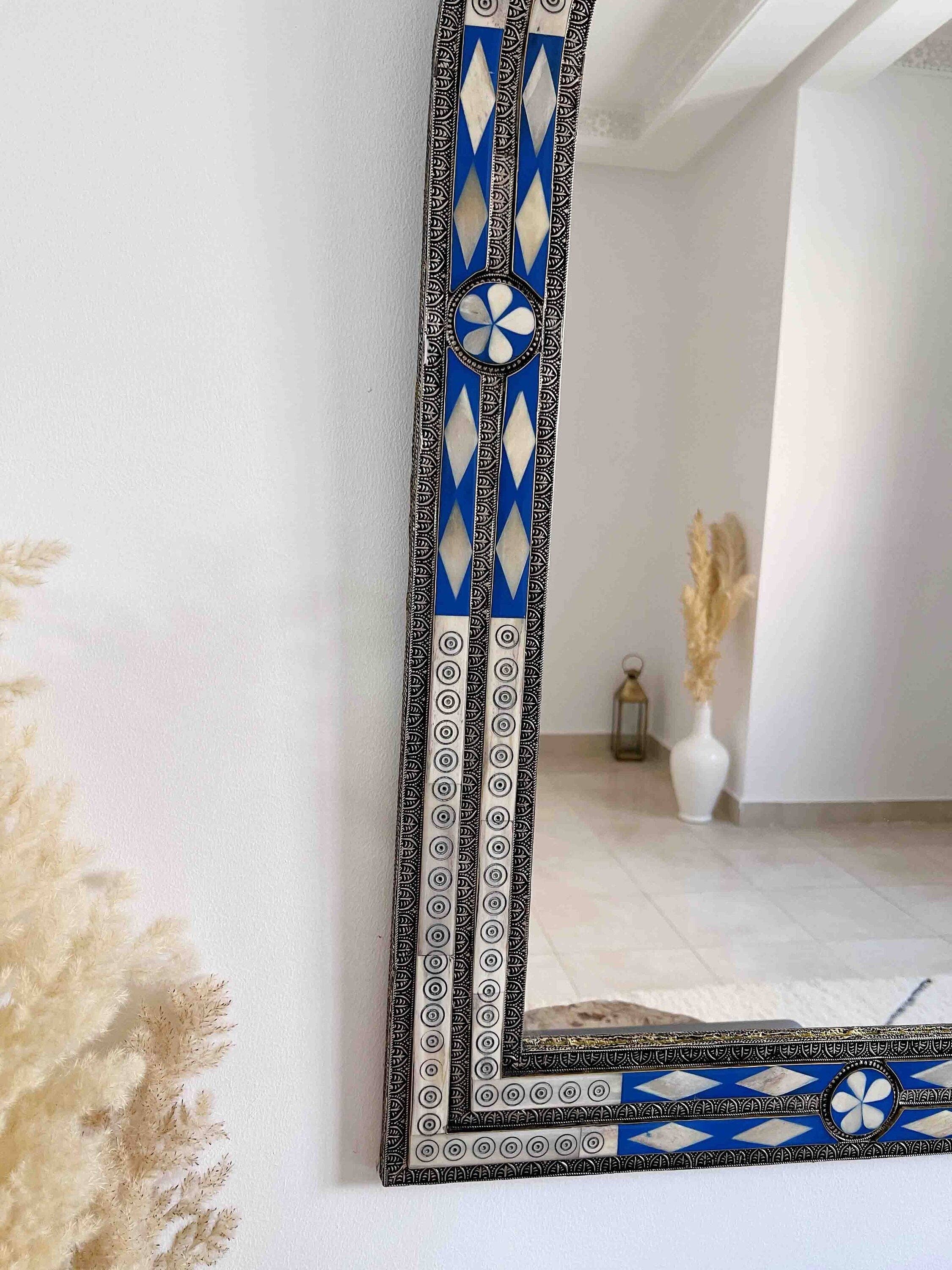 Palmeraies - Wholesale Wall Mirror - Vintage Moroccan Mirror - Arch Bone Inlay Wall Mirror3