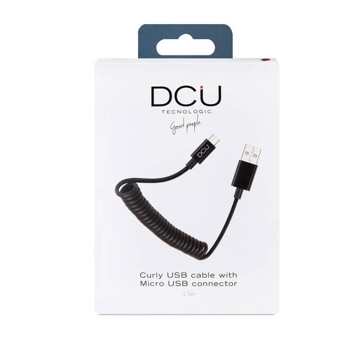 DCU TECNOLOGIC - Wholesale Charging Cable - USB CONNECTION “A” -MICRO USB CURLY 1.5M