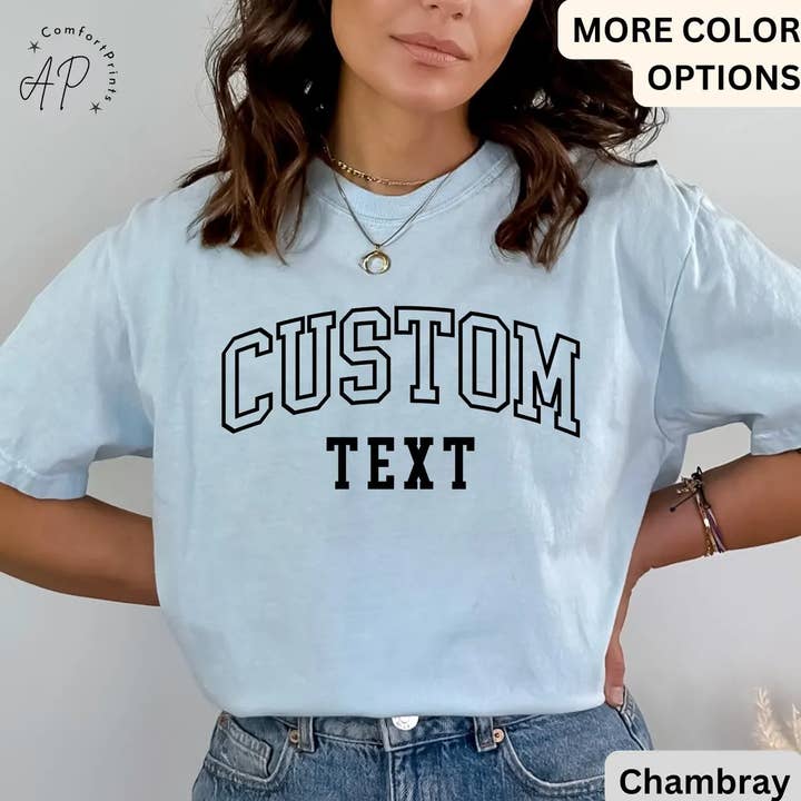 APComfortPrints - Wholesale T-Shirt (Graphic) - Unisex - Custom Text Comfort Colors® T-Shirt9