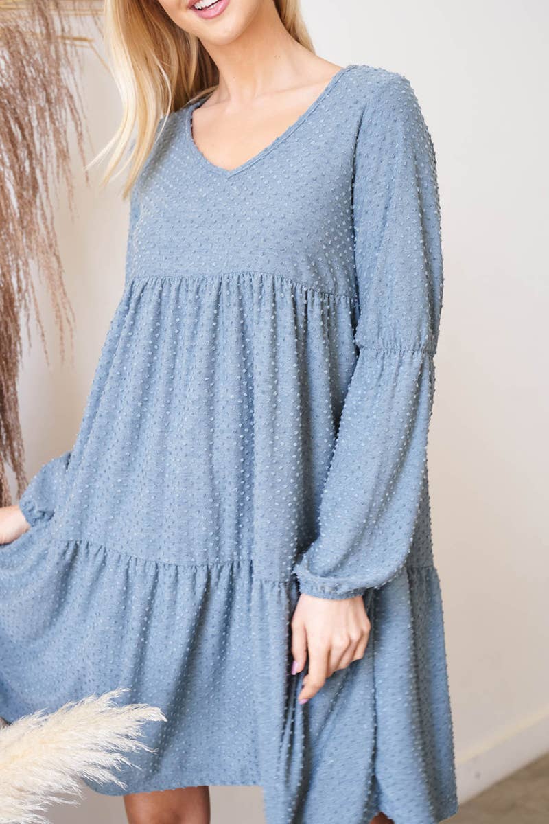 You & Me - Vendita all'ingrosso Vestito - Donna - PPD1246-ABITO A POIS SVIZZERI CON VOLANT CON MANICHE A SBUFFO22