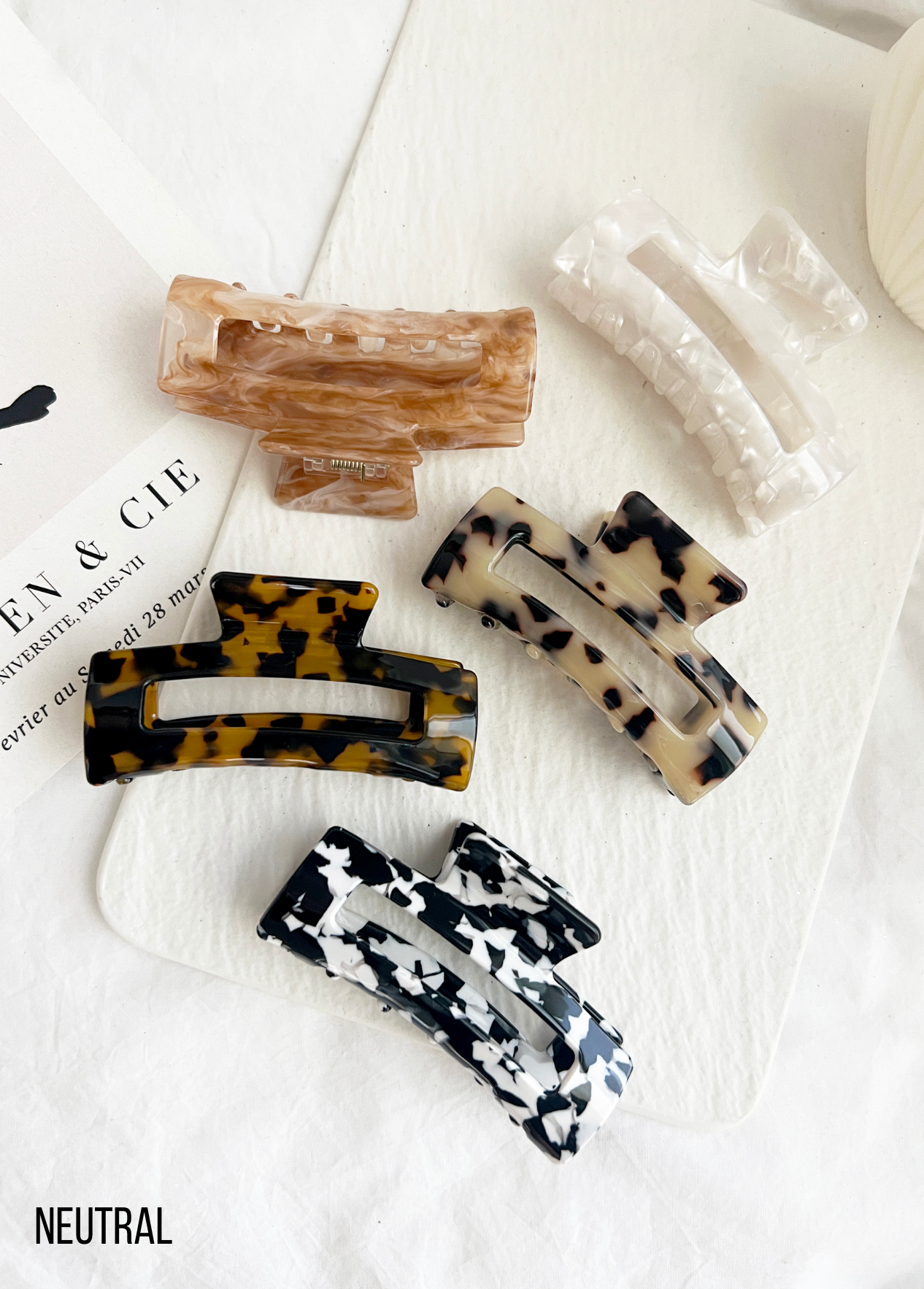 LoveLina – wholesale Hårklämma - Dam – Blandade acetat regelbunden storlek hårklämma (ALLIE-ASSORTED2)0