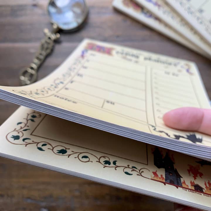 The Creeping Moon - Wholesale Notepad - Medieval weekly planner notepad (5.5 x 8.5)
