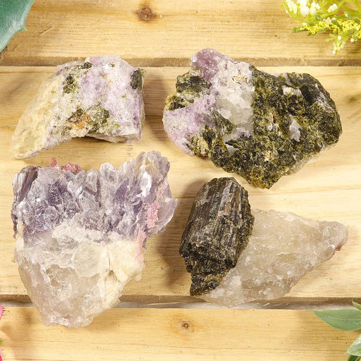 1 LB. Pièces de Collection de Tourmaline Naturelle Mixte pour la Guérison pour la vente par Natures Artifacts Inc