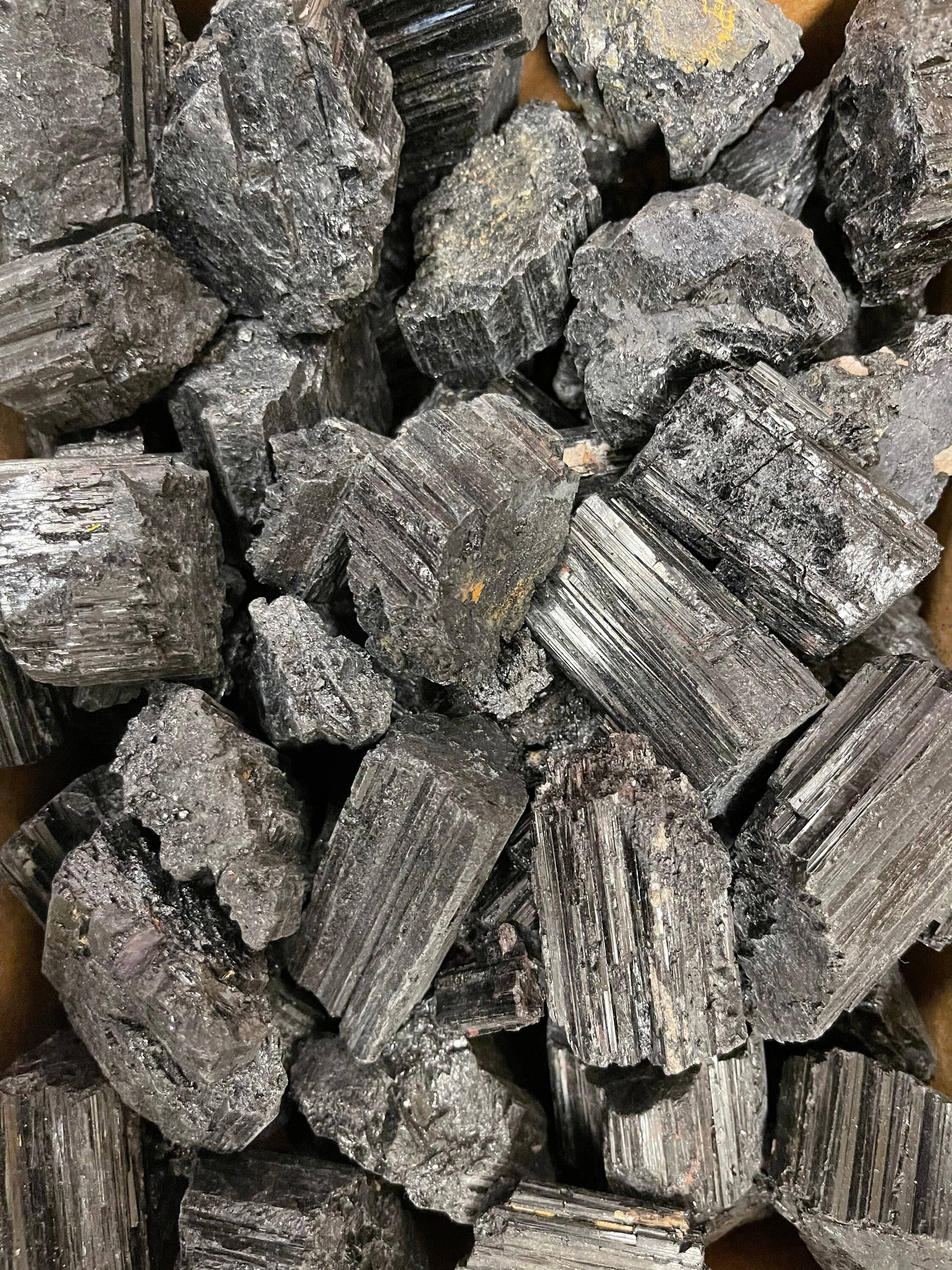 CaNatureLover - Venta al por mayor Piedras/cristales espirituales - Piedra de turmalina negra sin procesar, tamaño de 2 pulgadas6